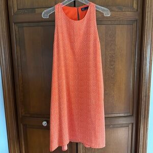 Gap Flowy Tank Dress with Keyhole Back, Orange